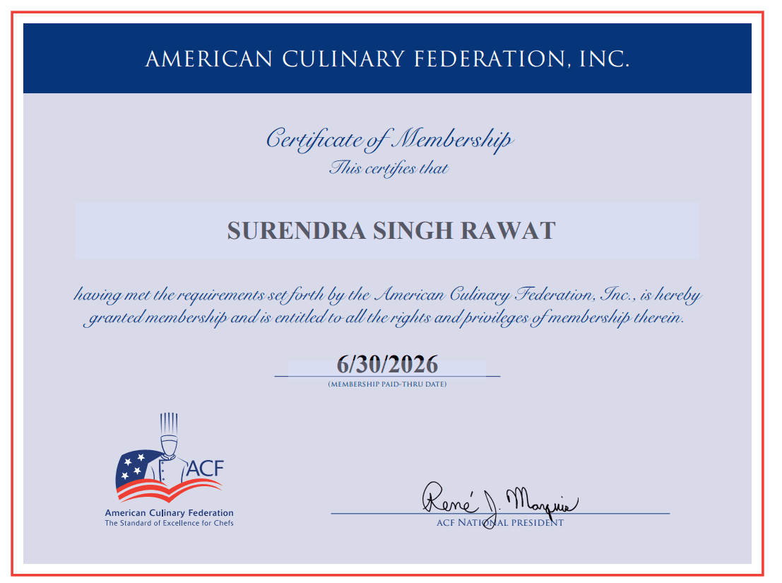 ACF Membership Certificate