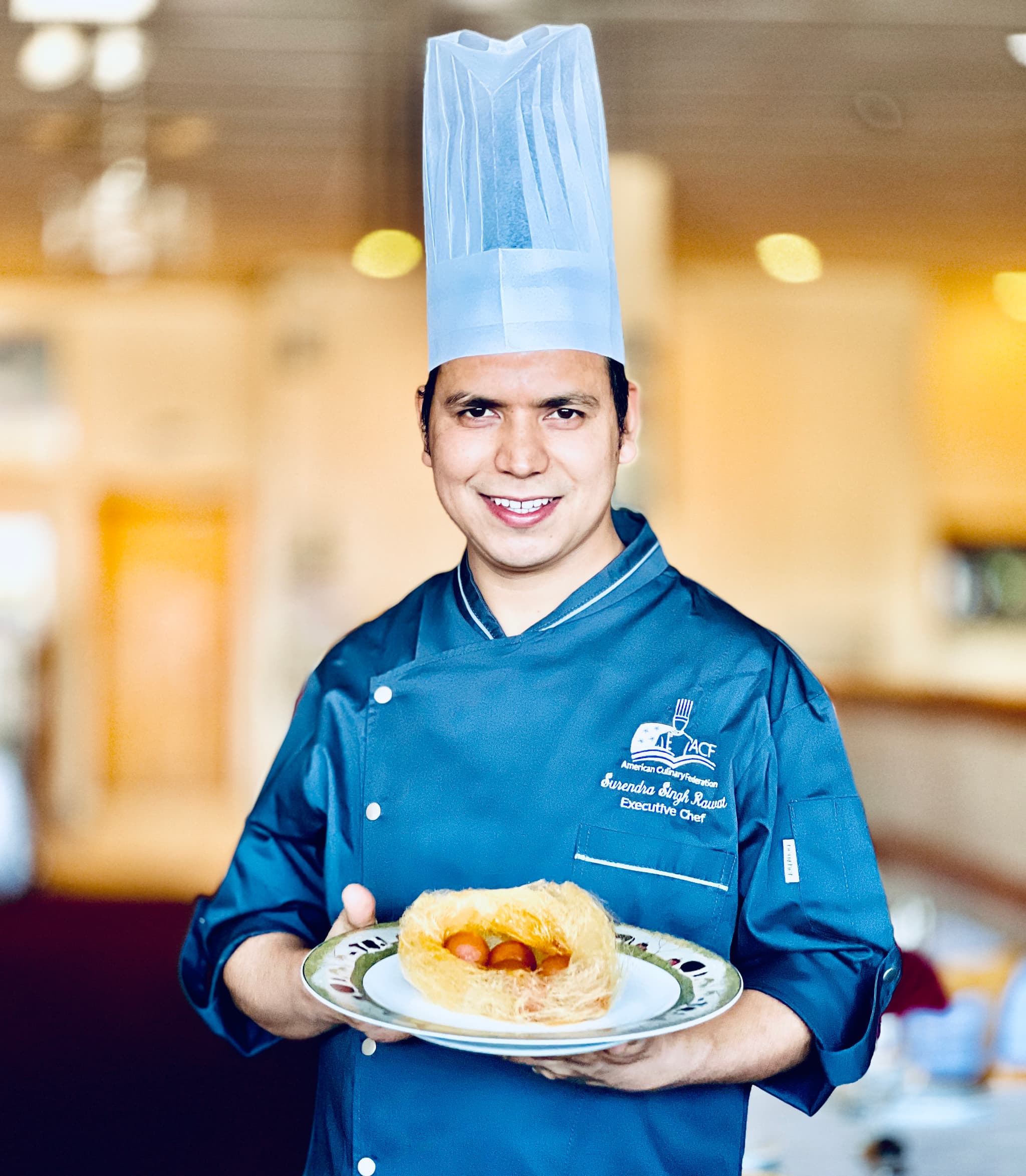 Chef Surendra Rawat presenting Himalayan-inspired Indian dish in Chicago